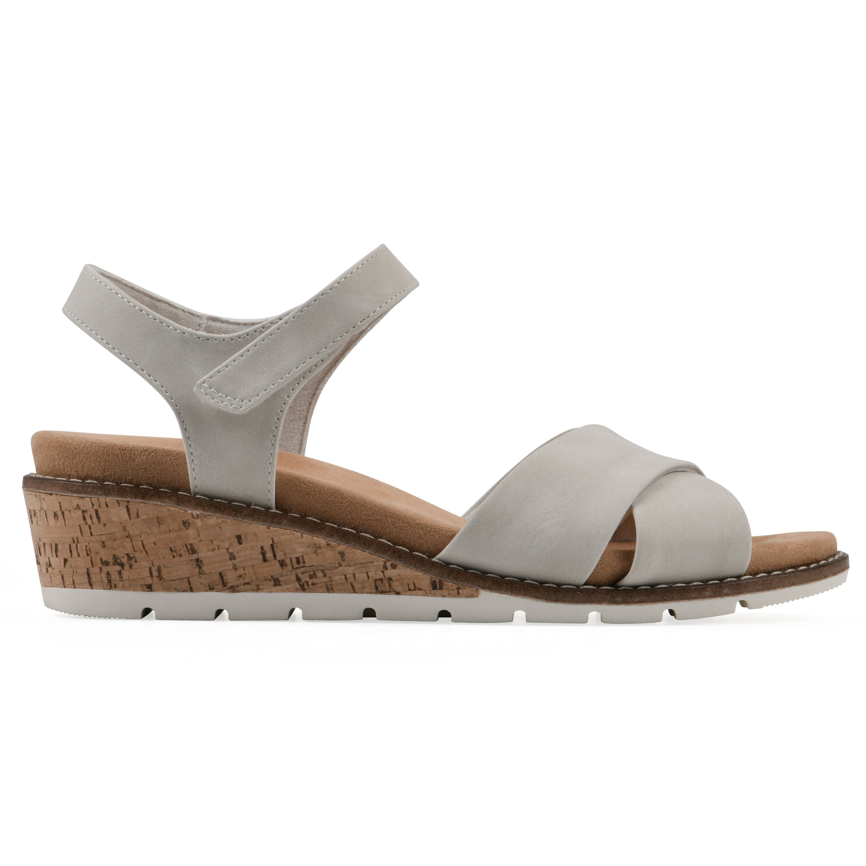 Tinna Wedge Sandal, ICE NUBUCK, alternate image number 2