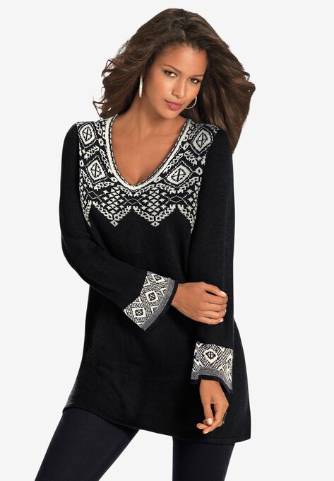 Fit-And-Flare Tunic Sweater | Roaman's