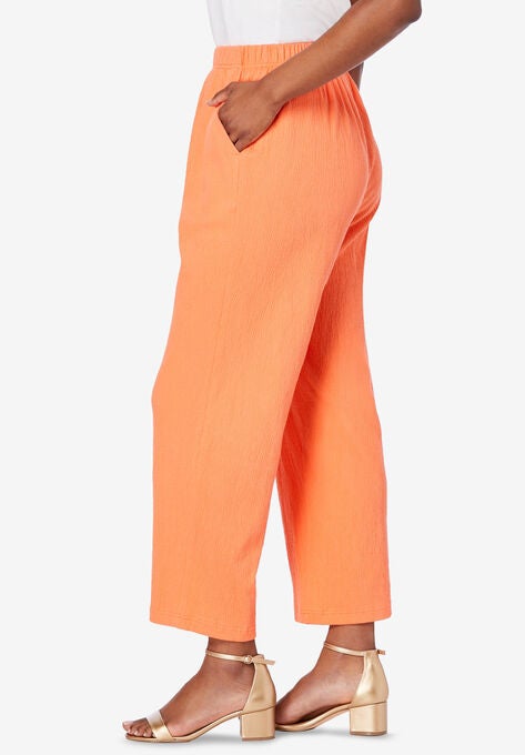 Crinkle-Knit Gauze Pant, , alternate image number null