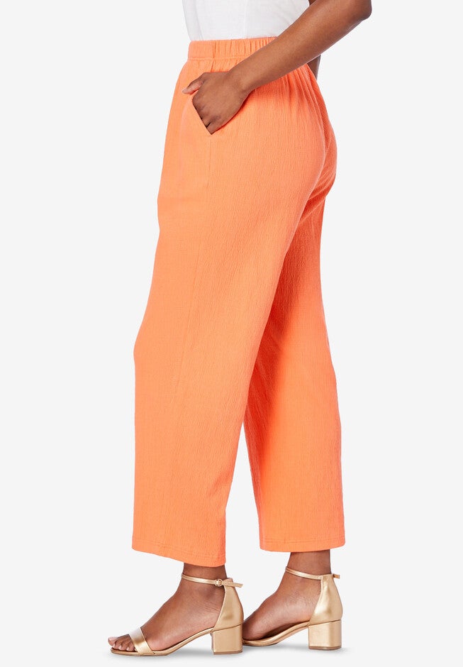 Crinkle-Knit Gauze Pant, , alternate image number 2