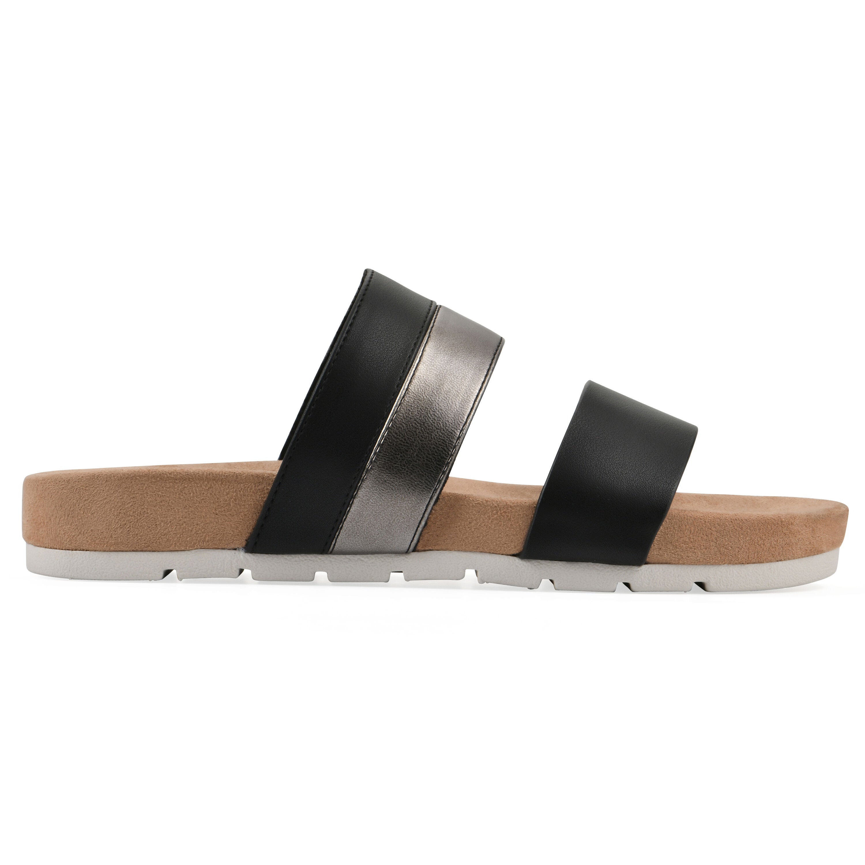 Tammy Slide Sandal, BLACK SMOOTH, alternate image number 2