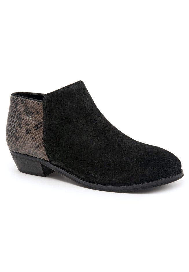 Rocklin Leather Bootie by SoftWalk®, BLACK SNAKE, hi-res image number 0