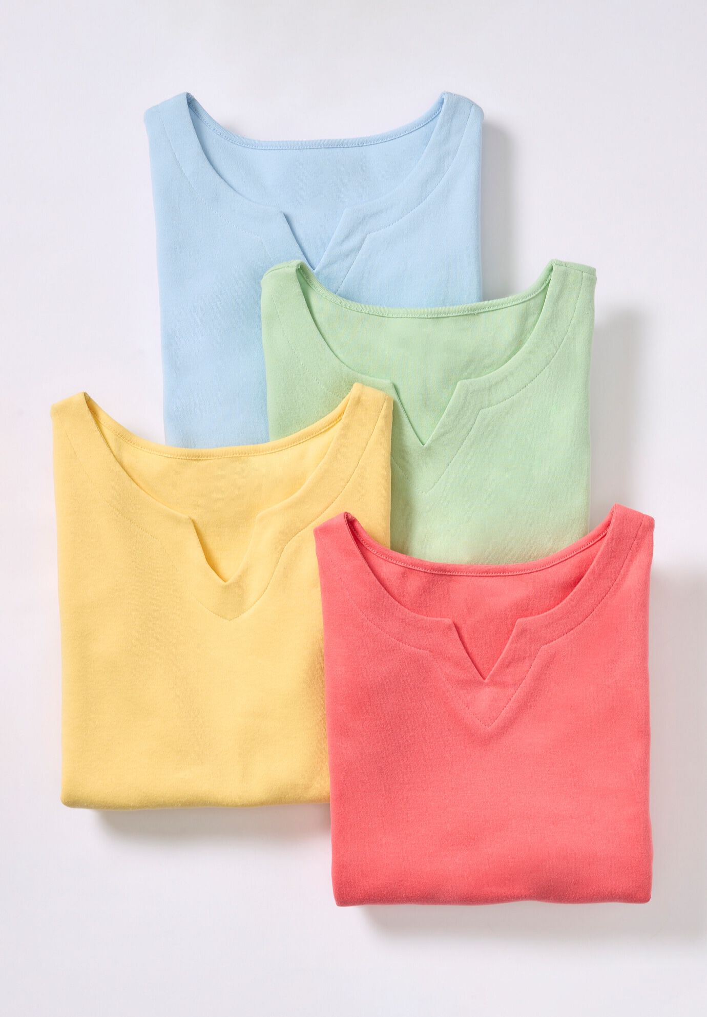 Plus Size Soft Knit Tunic with Notch Neckline, , alternate image number 2