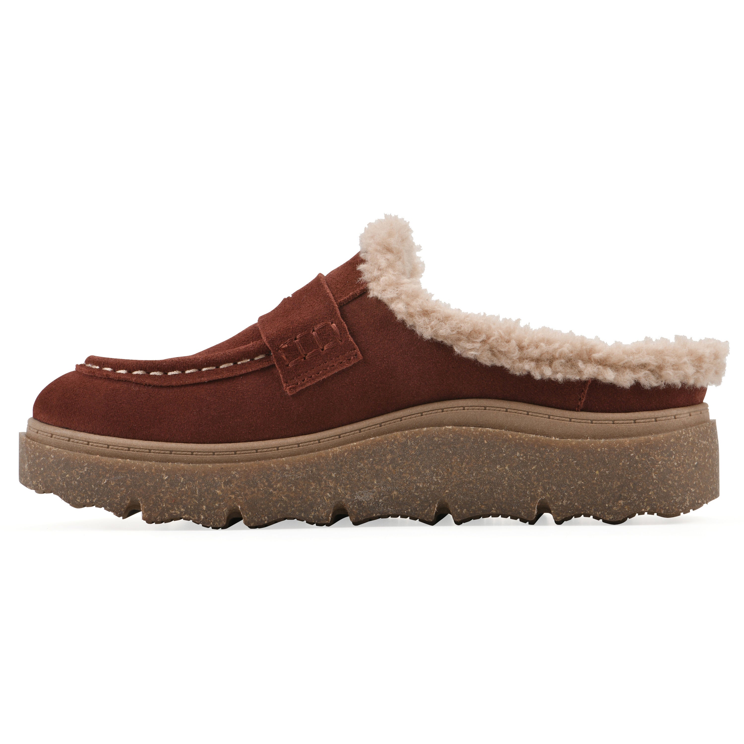 Vayva Platform Clog, RUST SUEDE, alternate image number 3