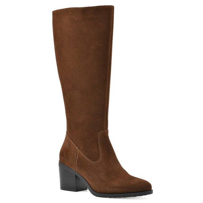 Tater Heeled Tall Shaft Boot, HAZEL SUEDE, hi-res image number 0