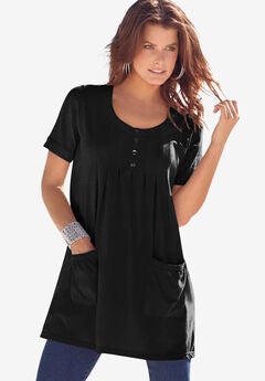 Black Plus Size Tunics