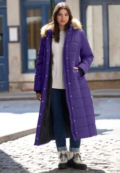 Maxi Length Quilted Puffer Jacket