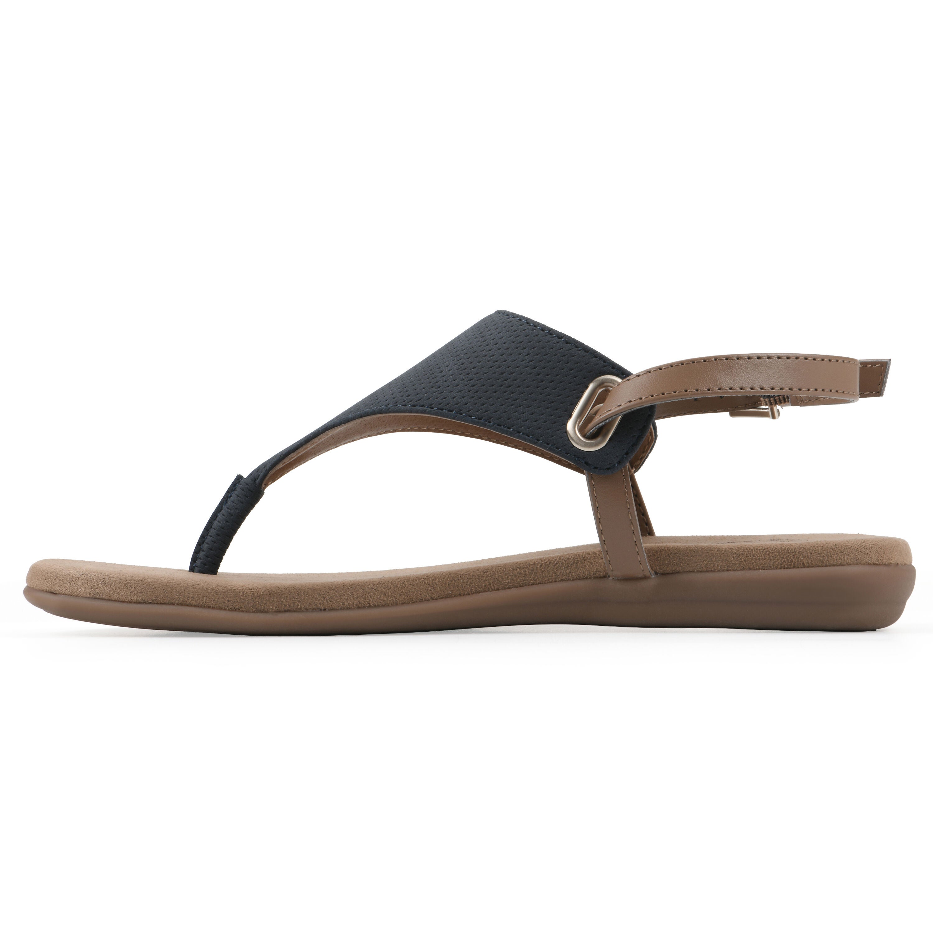 Lifted Backstrap Sandal, NAVY SMOOTH, alternate image number 3