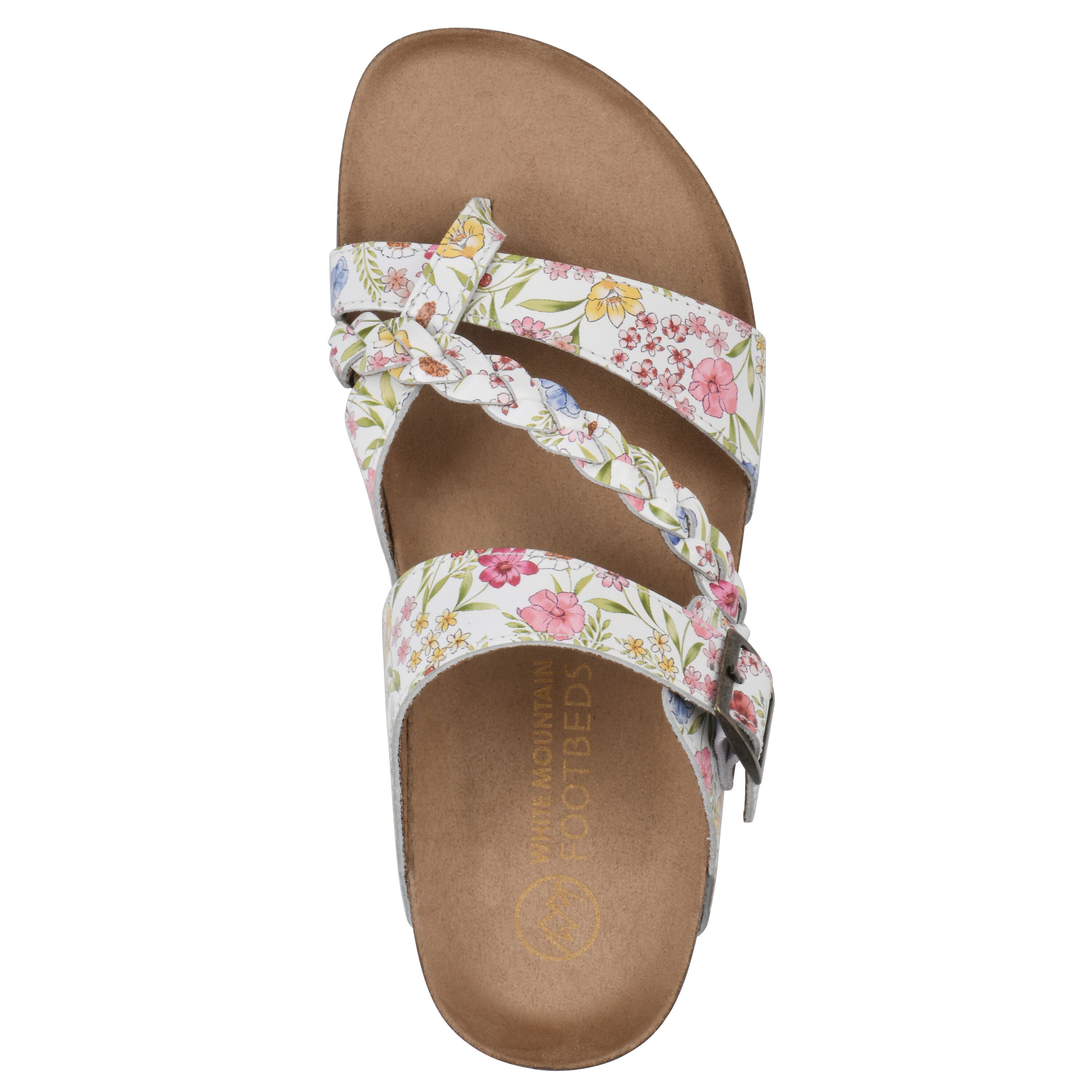 Hazy Footbeds Sandal, WHITE MULTI FLORAL, alternate image number 4