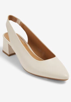 Low Heel Slingback Pumps