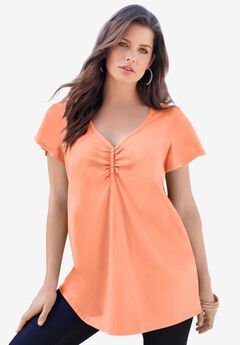 Plus Size Cotton Ultimate Flutter Sleeve Sweetheart Tee