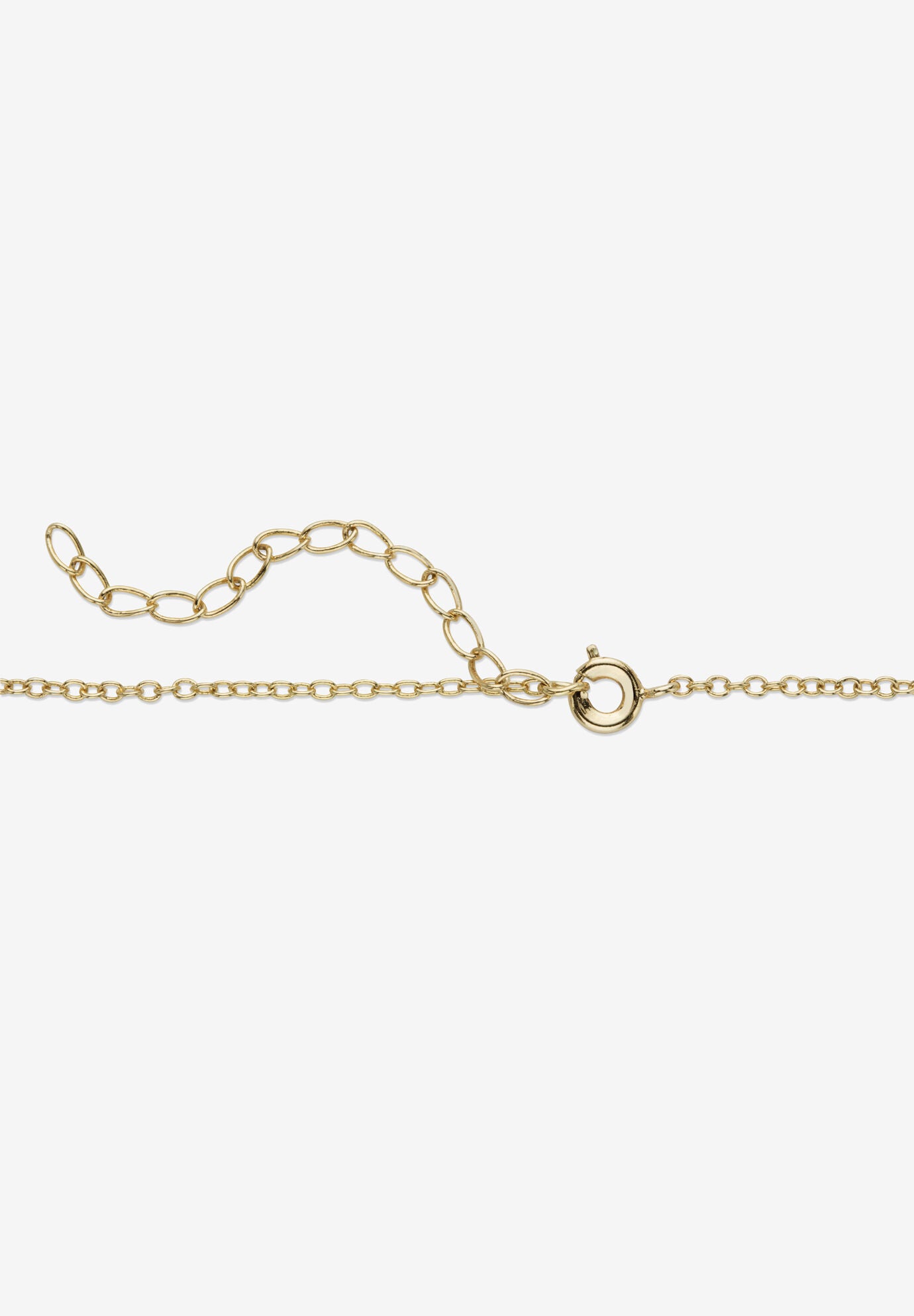 Gold-Plated Diamond Accent Cluster Pendant with 18 inches Chain, , on-hover image number 1