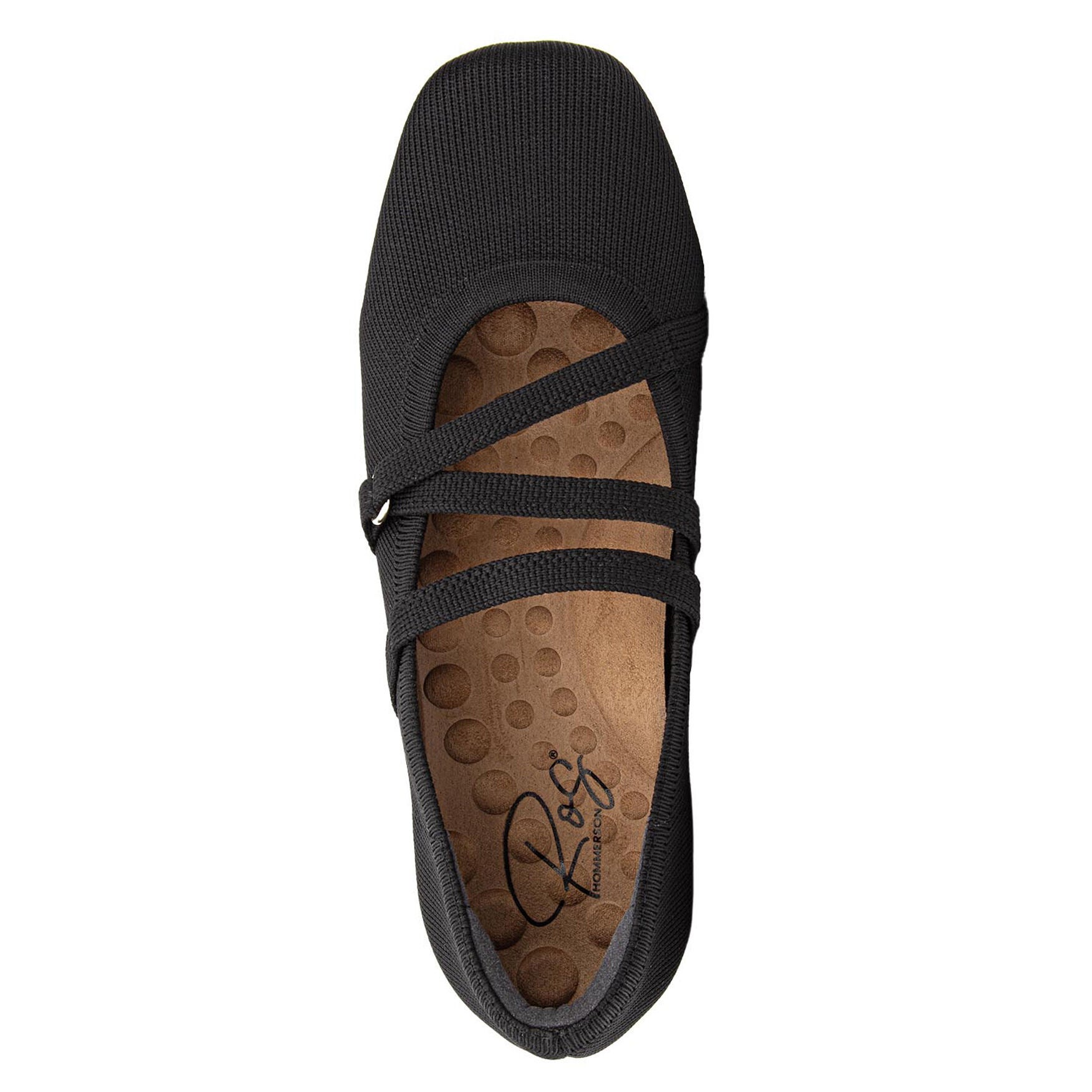 Nicolette Zig Zag Stretch Knit Flat, BLACK KNIT, alternate image number 5