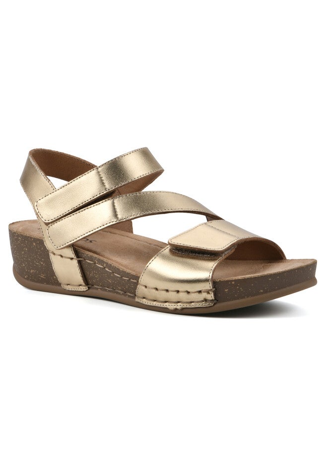 Fern Casual Sandal, ANTIQUE GOLD LEATHER, hi-res image number null