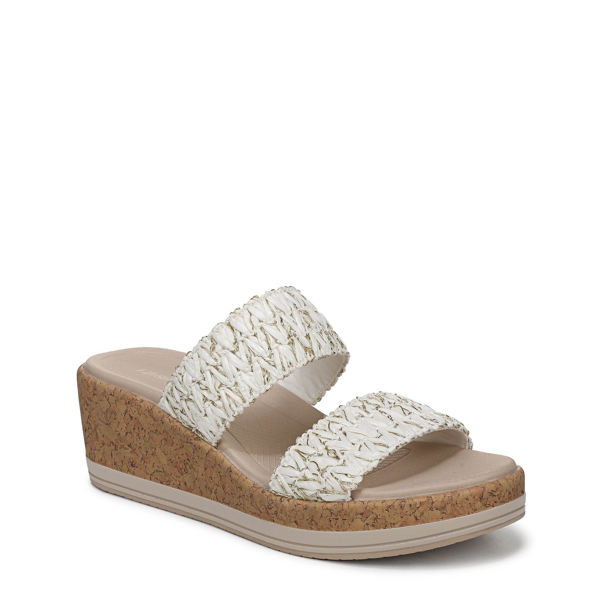 Resort Wedge Sandal, WHITE GOLD, hi-res image number 0