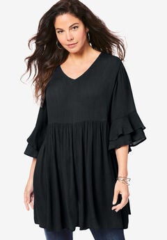 Flutter Sleeve Big Shirt Tunic