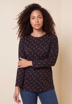 Plus Size Ultimate Cotton Crewneck Long Sleeve Tee