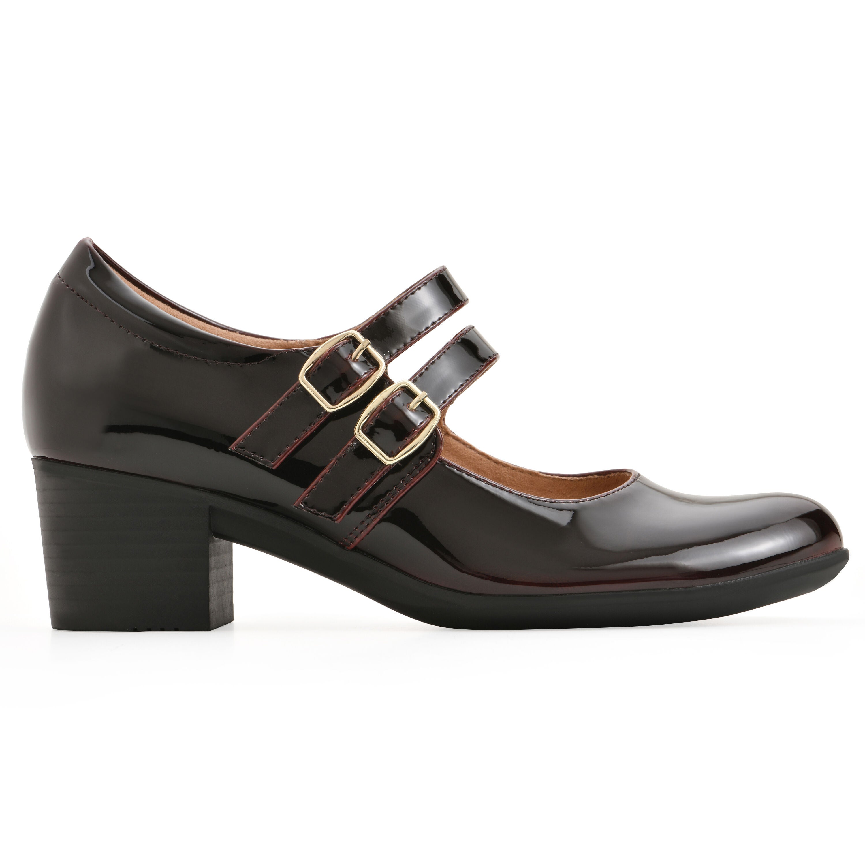 Tristin Block Heel Pump, BURGUNDY, alternate image number 2
