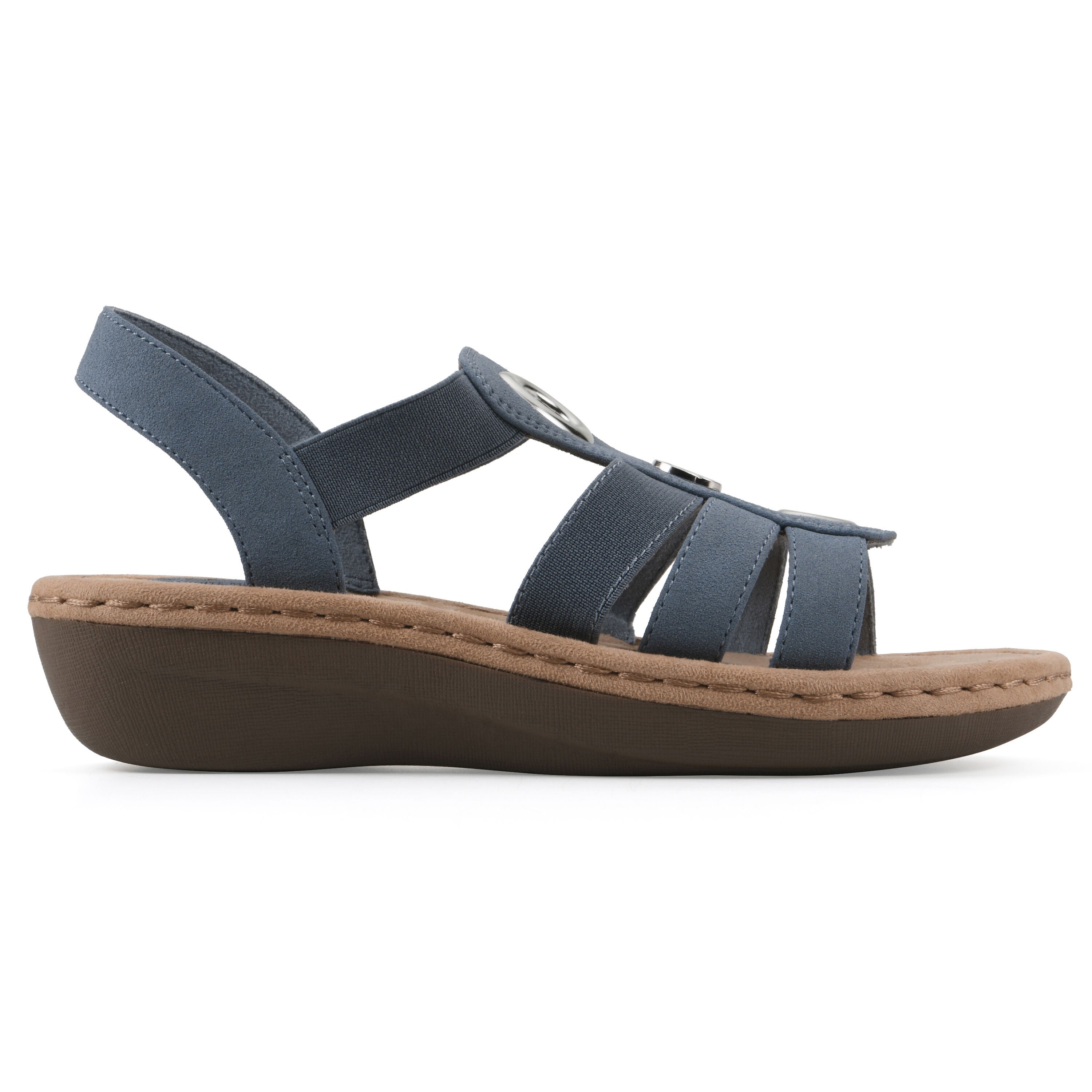 Casimir Mini Wedge Sandal, PERIWINKLE SMOOTH, alternate image number 2