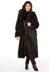 Full Length Faux-Fur Coat with Hood, , alternate image number null
