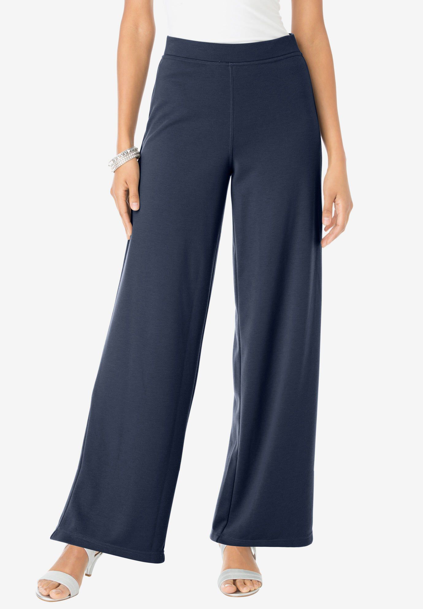 Wide-Leg Ultimate Ponte Pant, NAVY, hi-res image number 0