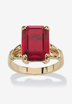 Yellow Gold Plated Simulated Birthstone Ring