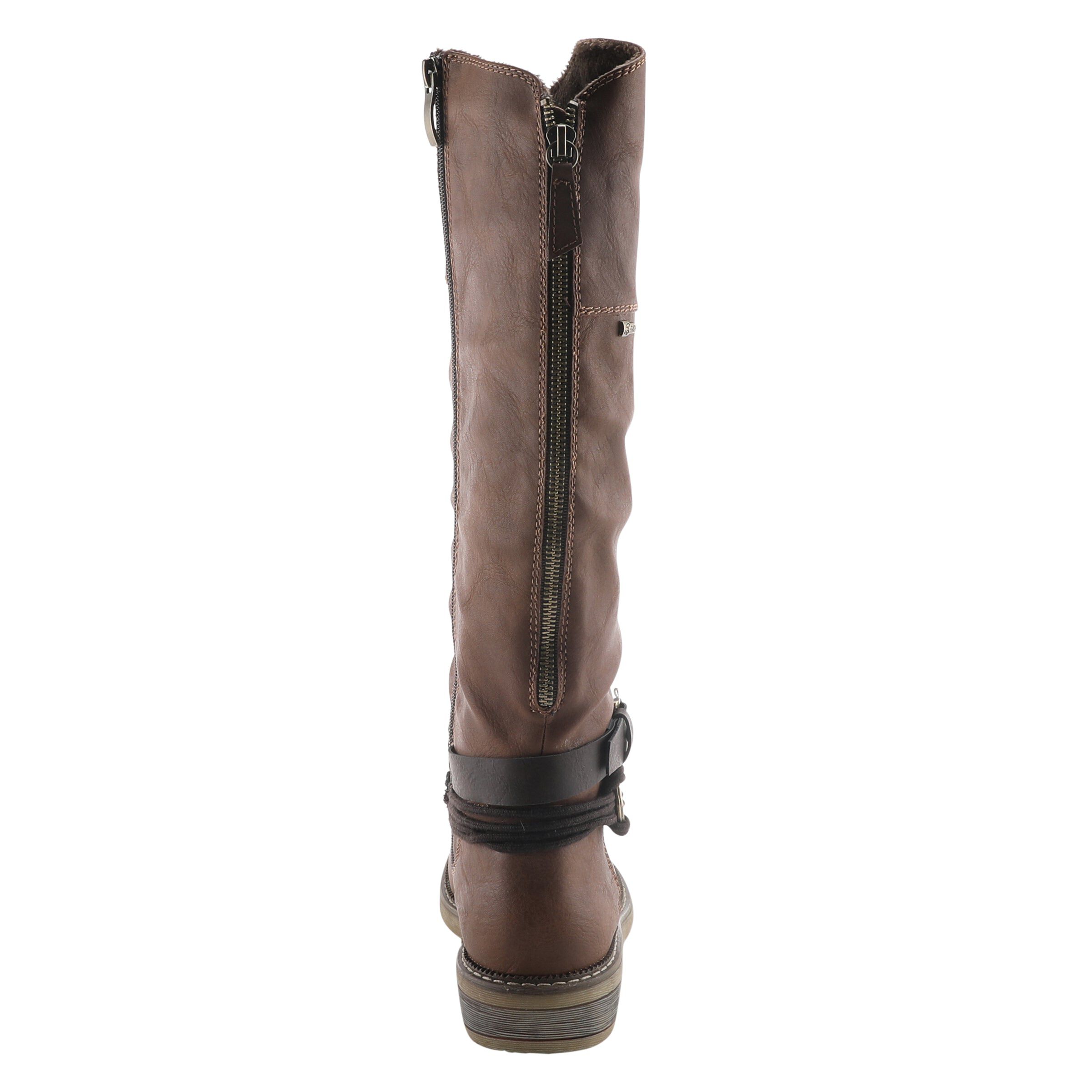 Mangie Tall Boots, BROWN, on-hover image number 1