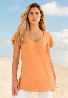 Plus Size Orange Blouses