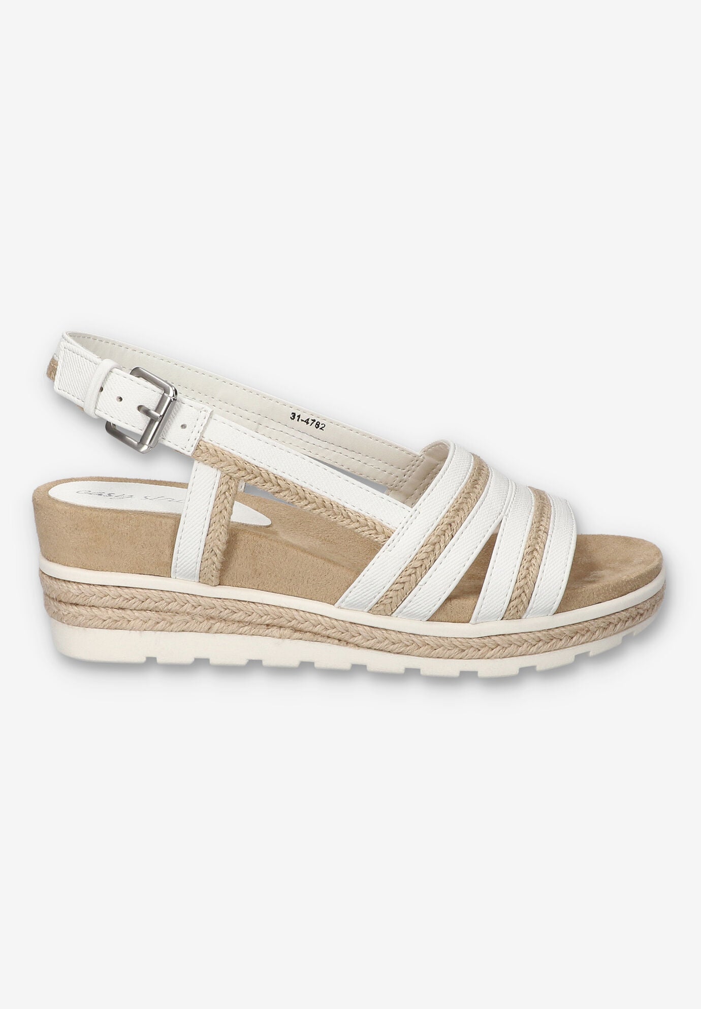 Mel Wedge Sandal, WHITE, alternate image number 2