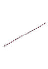 Sterling Silver Gemstone & Round Diamond Tennis Bracelet Ruby July Birthstone, , alternate image number null