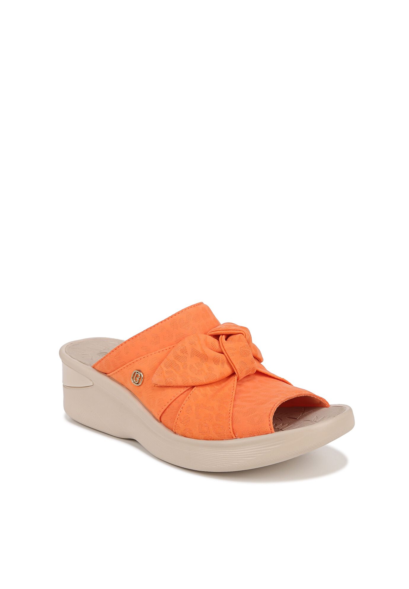 Smile Wedge Sandal, ORANGE FABRIC, hi-res image number 0