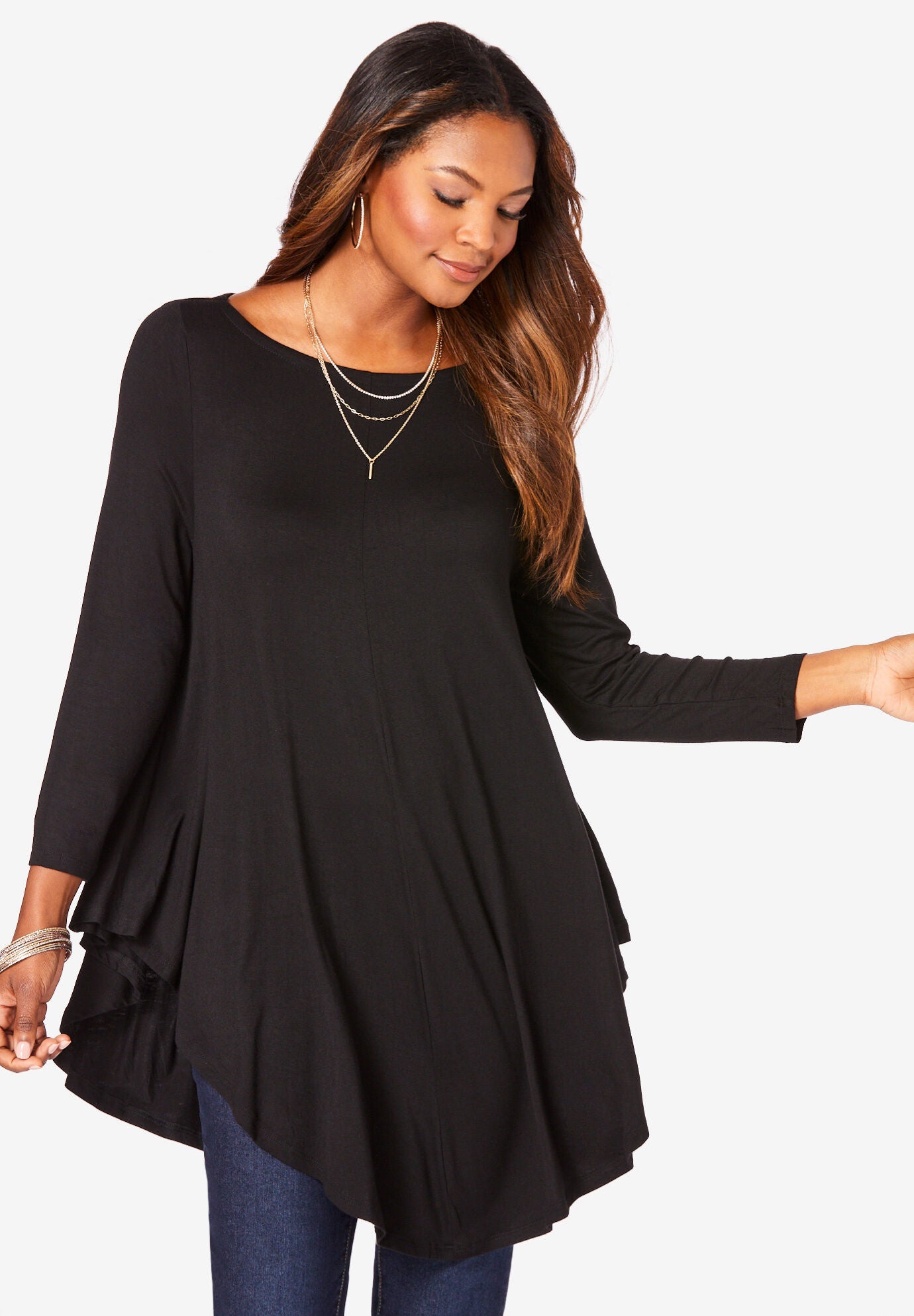 Boatneck Swing Ultra Femme Tunic Roaman s