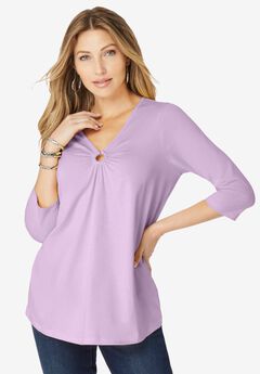 Ultimate Keyhole V Neck Tee