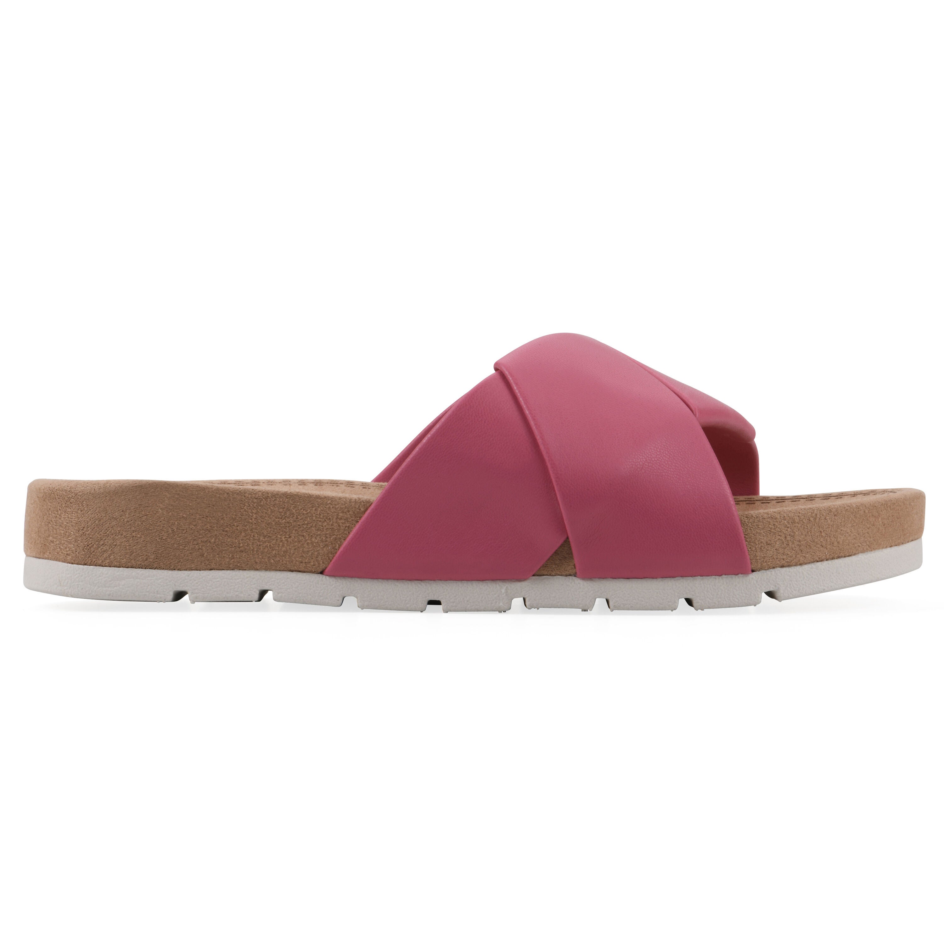 Tincie Slide Sandal, HOT PINK SMOOTH, alternate image number 2