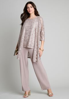 Three-Piece Lace Pant Set