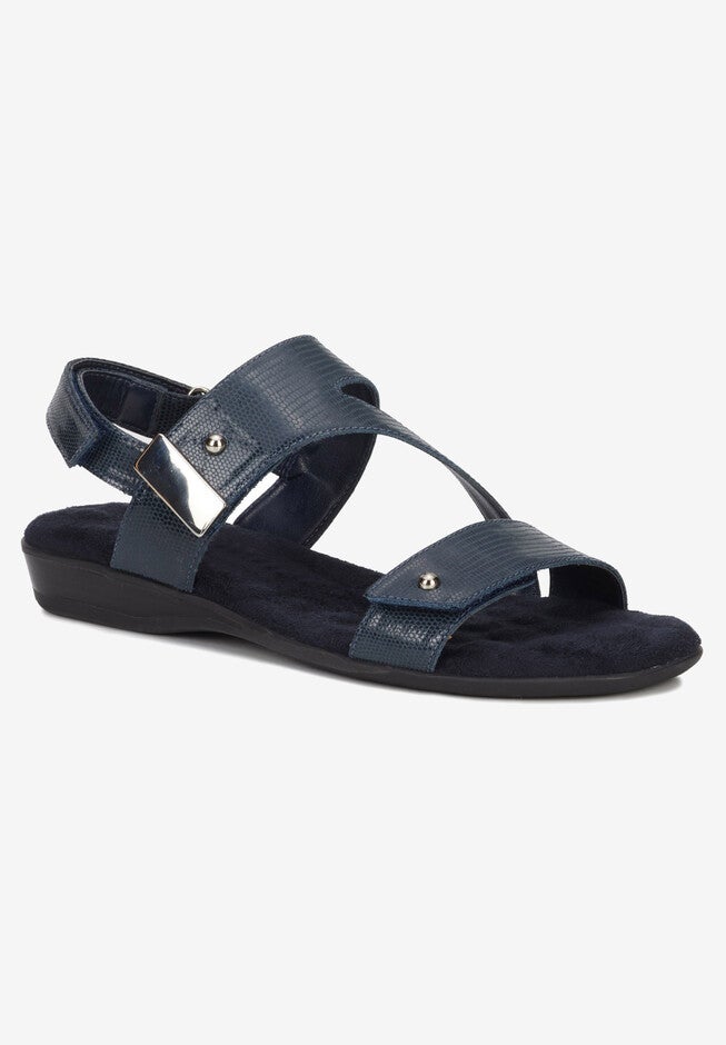 Chole Sling Back Sandal, NAVY PATENT LIZARD, hi-res image number 0