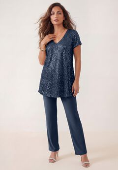 Plus Size Wide Leg Pant Suits