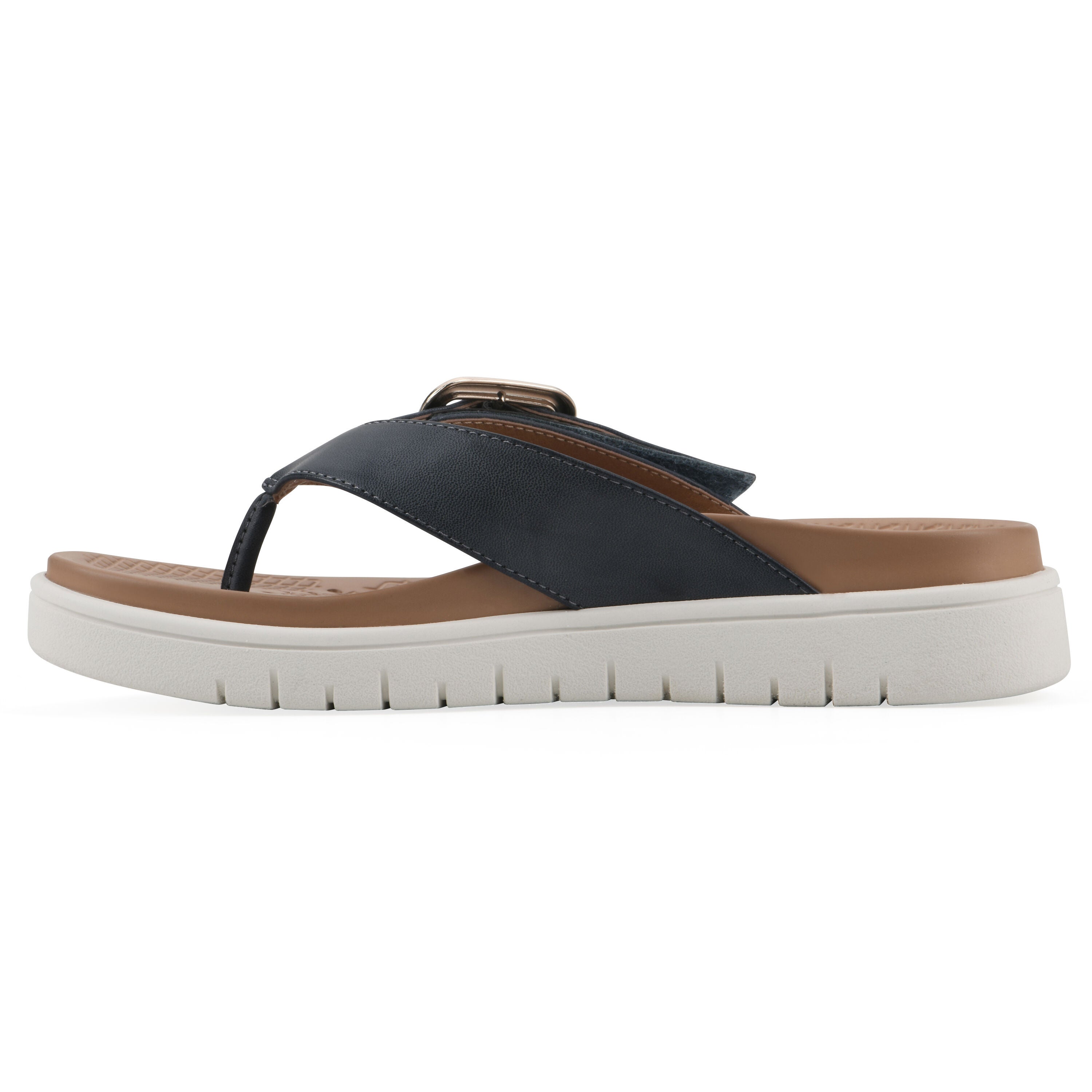 Nalla FOM Recovery Thong Sandal, NAVY SMOOTH, alternate image number 3