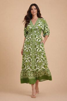 Drop Shoulder Tiered Maxi Dress