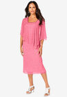 Embellished Capelet Dress, SALMON ROSE, hi-res image number null