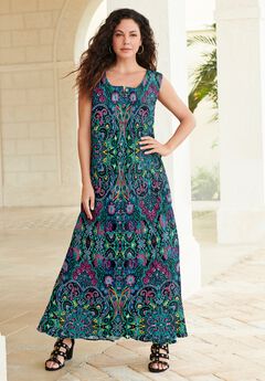 Button Front Crinkle Dress