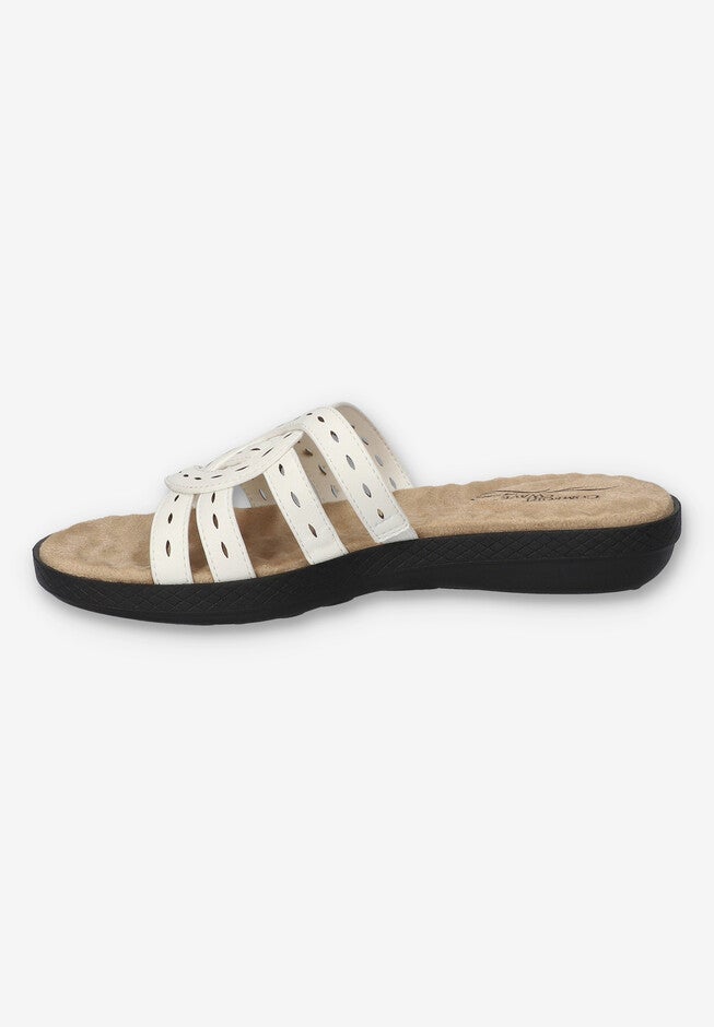 Cammie Slide Sandal, WHITE, alternate image number null