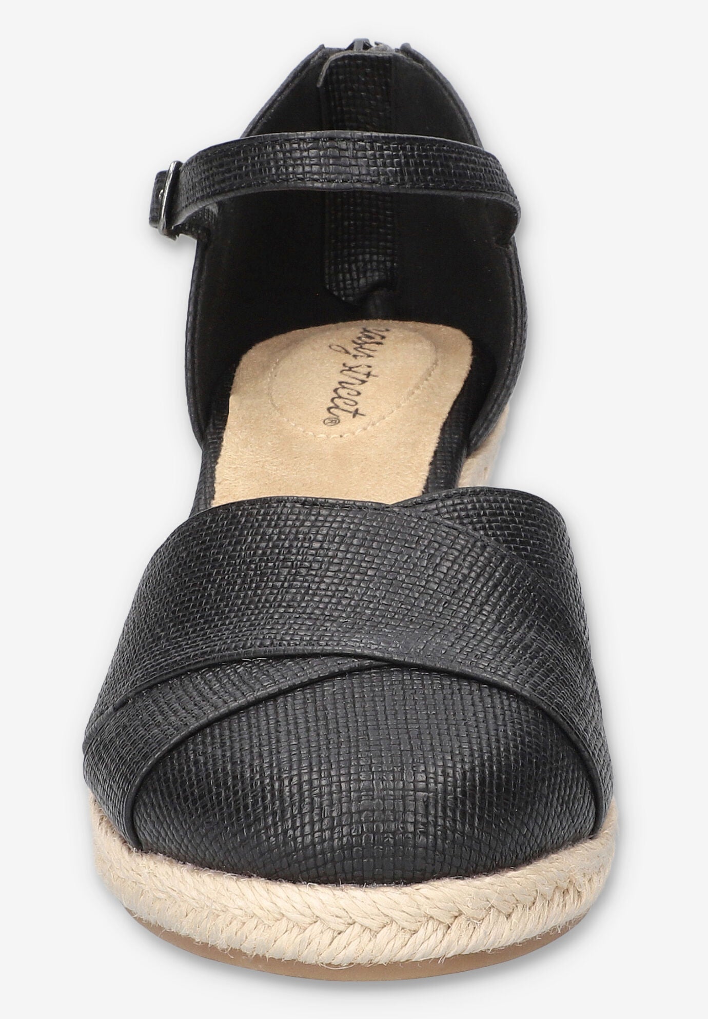 Coast Espadrille Wedge, BLACK LINEN, on-hover image number 1