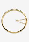 Etched Bangle Bracelet In 18K Yellow Gold Over .925 Sterling Silver 7", , on-hover image number null