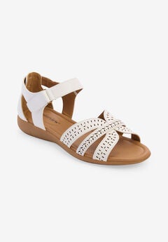 Extra Wide White Sandals