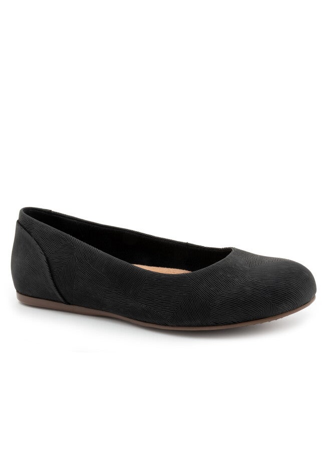 Sonoma Ballerina Flat, BLACK EMBOSSED, hi-res image number 0
