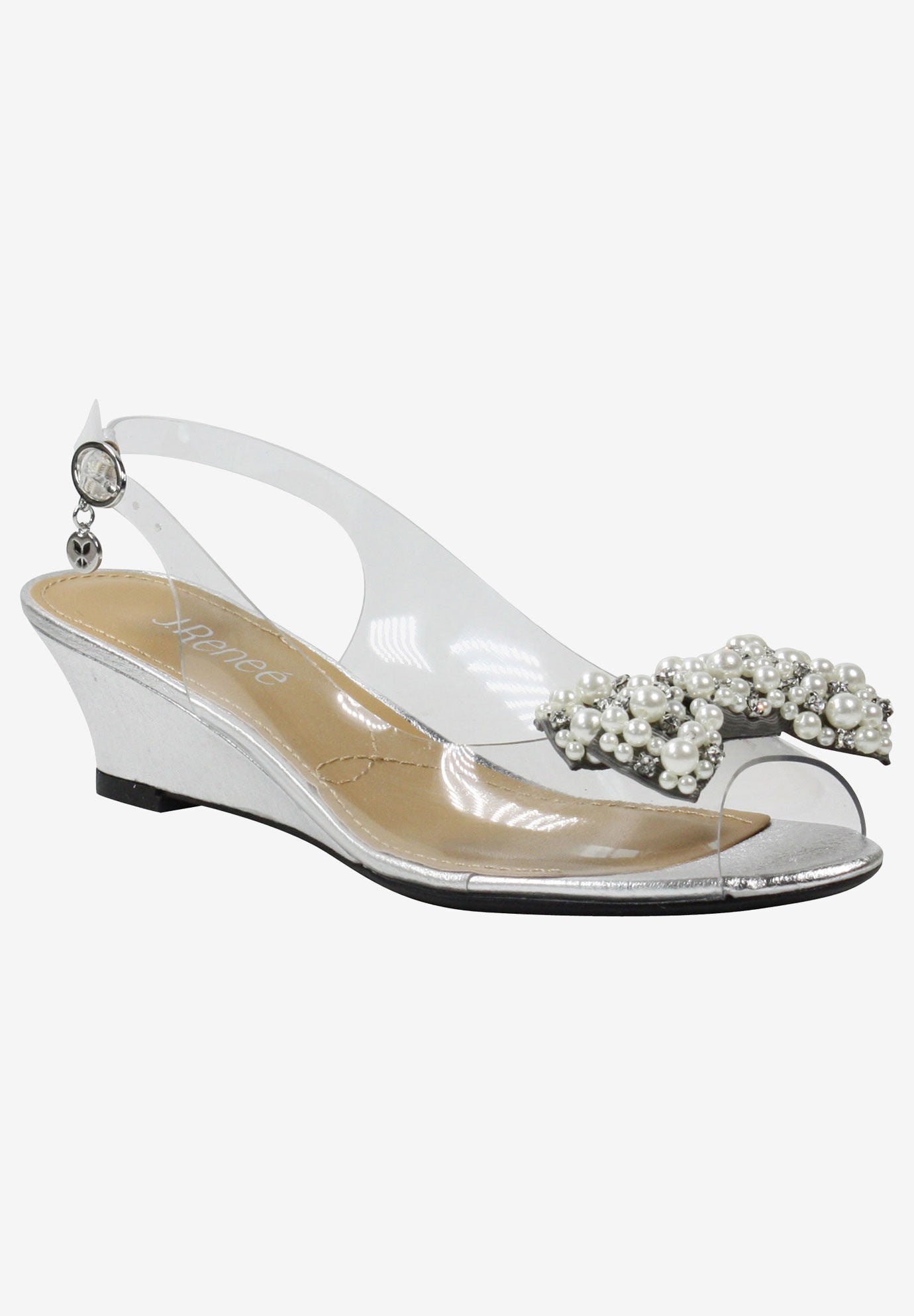 Charmese Sling , CLEAR SILVER NAPPA, hi-res image number 0