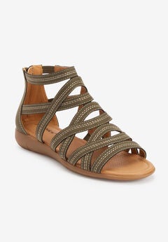 Womens Olive Green Sandals