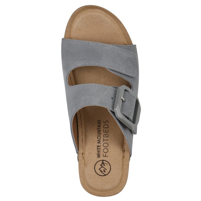 Fearful Slip On Wedge, BLUE SUEDE, alternate image number 4