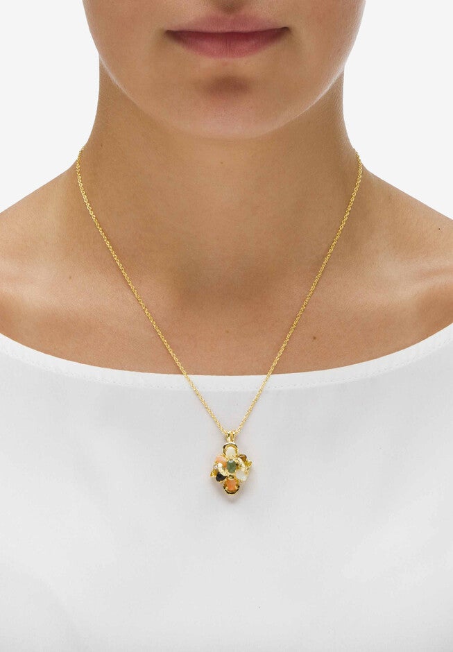 Yellow Gold-Plated Genuine Gemstone Ring, Earring And Necklace Set Jewelry, , alternate image number 2